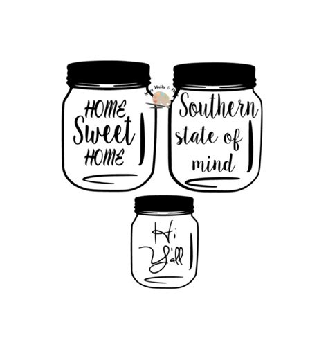 Mason Jar Quotes Svg Cut File Home Sweet Home Mason Jar Etsy