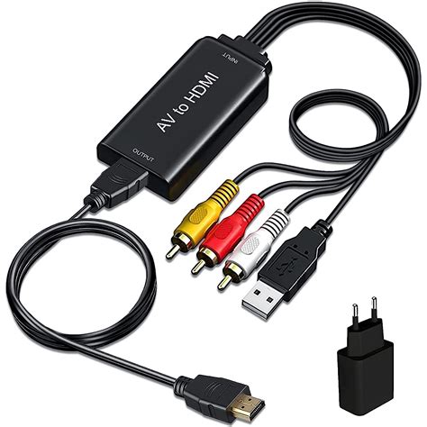 Amanka Rca A Hdmi Adaptador Conversor Av A Hdmi Convertidor Compuesto