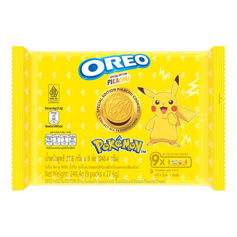 Oreo Pokemon Pikachu Sandwich Cookie Multipack Choco Banana Ntuc