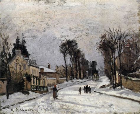 The Versailles Road at Louveciennes (Snow) by PISSARRO, Camille