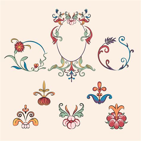 Vintage Flourish Ornament Illustration Set Download Free Vectors Clipart Graphics And Vector Art