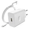 Cargador Usb Oppo Supervooc W Con Cable Usb A Usb C Blanco Con