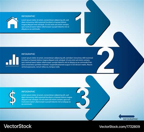 Arrow Infographic Royalty Free Vector Image Vectorstock