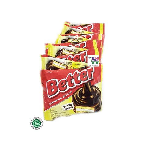 Jual Better Sandwich Biscuit Vanilla Cream Isi 10 Pcs Shopee Indonesia