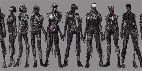 Several Cyberpunk Character Designs Kim Jung Gi Stable Diffusion