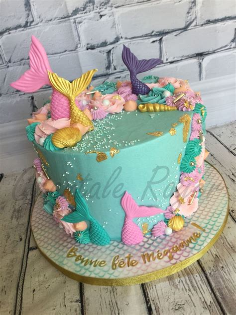 mermaid cake buttercream sirène gâteau en 2023 Gateau anniversaire