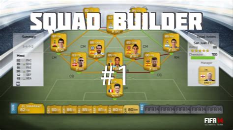 Fifa Ultimate Team Squad Builder Bpl Youtube