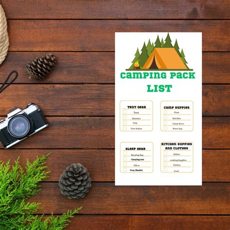 Printable Camp Packing List - Etsy