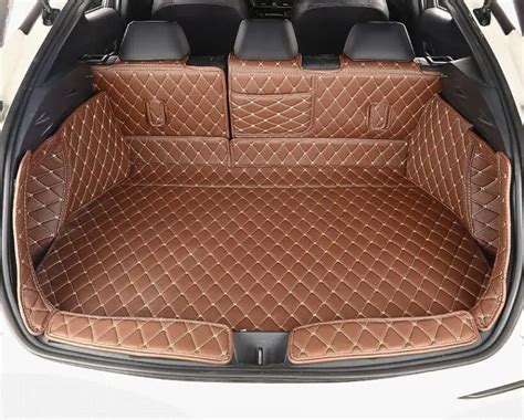 7PCS Car Styling Cargo Liner Car Trunk Mat Carpet Interior Floor Mats Leather Pad Fit For TOYOTA ...