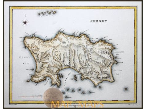 The Bailiwick Of Jersey Antique Map From Lewis Topographical