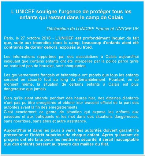 UNICEF France Médias on Twitter Calais UNICEF france et UNICEF