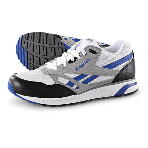 Men's Reebok® Torch Runner Athletic Shoes, Black / White / Blue ...