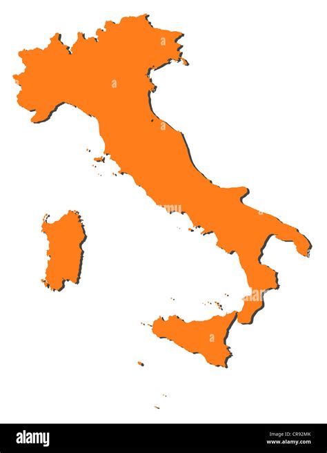 Political Map Of Italy With The Several Regions Stock Photo Alamy