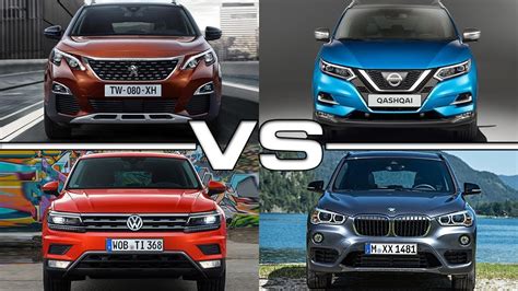 Peugeot 3008 Vs Nissan Qashqai Vs Volkswagen Tiguan Vs Bmw X1 Youtube