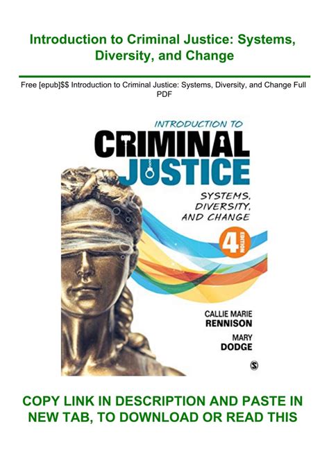 Free Epub Introduction To Criminal Justice Systems Diversity And