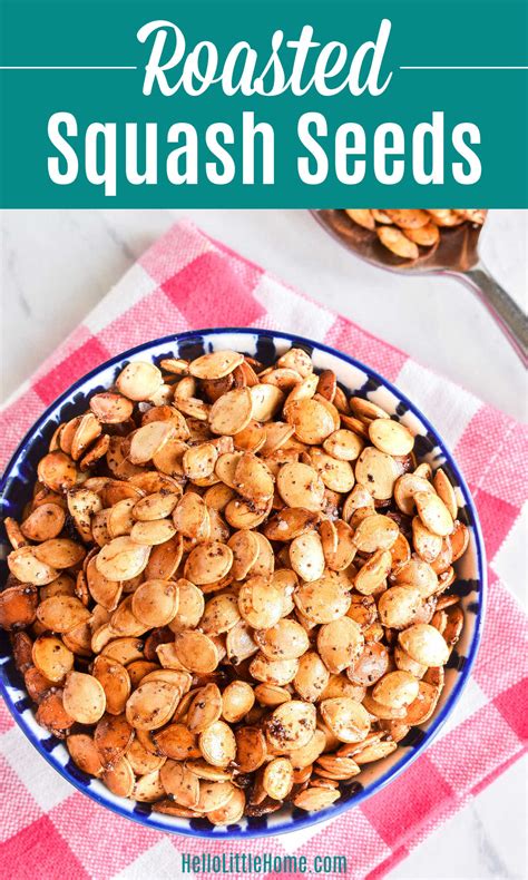 Roasted Squash Seeds Quick Easy Recipe Hello Little Home