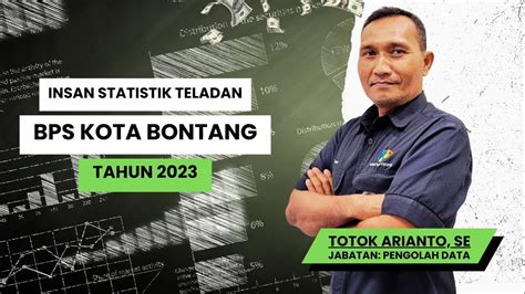 INSAN STATISTIK TELADAN 2023 TOTOK ARIANTO BPS KOTA BONTANG YouTube