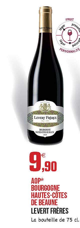 Promo Aop Bourgogne Hautes côtes De Beaune Levert Frères chez E Leclerc