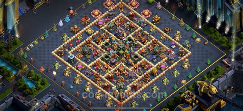 Trophy Defense Base Th With Link Hybrid Clash Of Clans