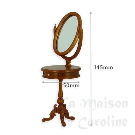 Coiffeuse Ronde Meriser Avec Miroir Louis Xv Description Accessoires