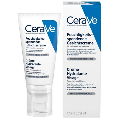 CeraVe Crème Hydratante Visage 52 ml Peaux Normales à Sèches