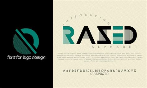 Premium Vector Razed Vector Alphabet Font For Logo Design