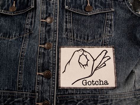 One Gotcha Prank Canvas Patch Finished Edge Any Color You - Etsy