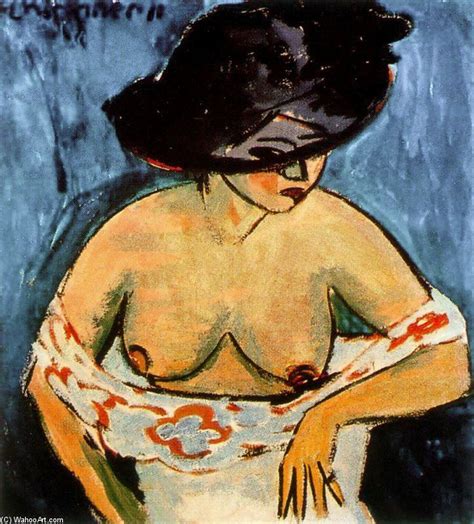 Reproductions D Art De Mus E Demi Nue Femme Avec Chapeau De Ernst