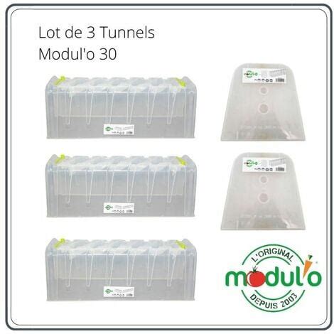 Modulo Lot De 3 Tunnels Modul O 30 78x29x28cm 2 Piquets 2 Embouts