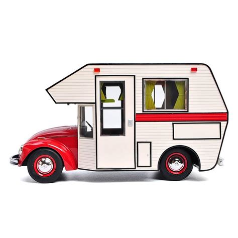 Schuco Vw Volkswagen Kaefer Beetle Rv Camper Caravan Display