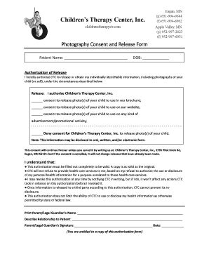 Fillable Online Photography Consent And Release Form Fax Email Print