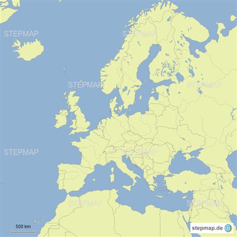 StepMap Europa Mittelmeer Landkarte für Deutschland