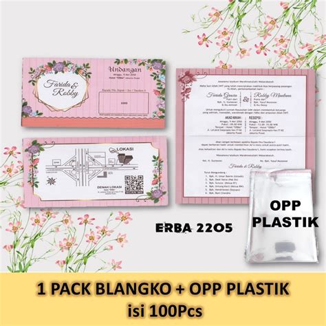 Jual ERBA 2205 OPP PLASTIK Blangko Undangan Kosongan ERBA Undangan