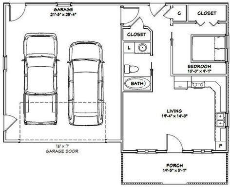 42x28 2 Car Garage 1130 Sq Ft Pdf Floor Plan Instant Download Model 2a Etsy Garage Floor