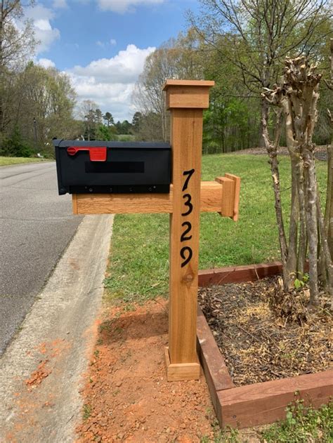 Cedar Mailbox Diy Mailbox Mailbox Landscaping Mailbox Makeover