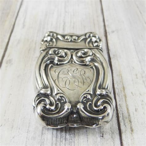 Antique Sterling Silver Match Safe Etsy