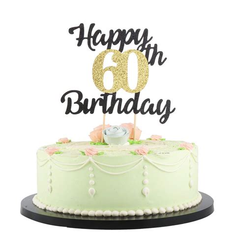 buy lveud happy birthday cake topper black font golden numbers