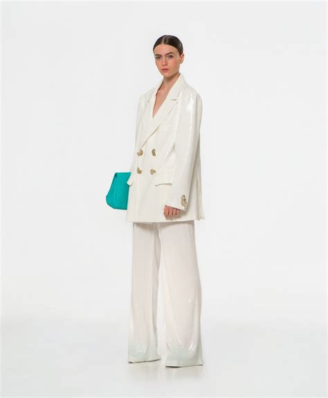 White Sequin Women Blazer Dare by CLARO Couture