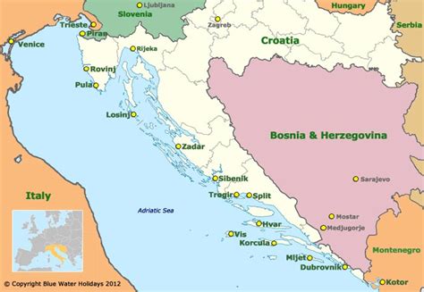 Croatia Coast Map