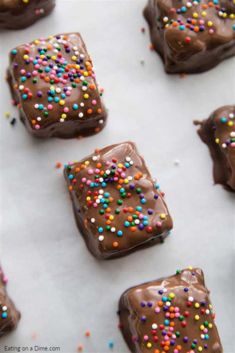 Chocolate Covered Rice Krispie Treats Recipe Chocolate Dipped Treats