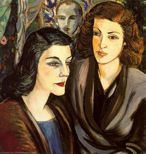 Reproduções De Belas Artes Duas mulheres e auto retrato busto 1939 por