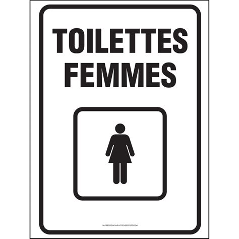 Affiche Toilettes Femmes Affiche Expert