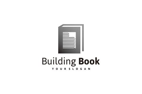 book logo design inspiration with a logo design building. 7704723 Vector Art at Vecteezy