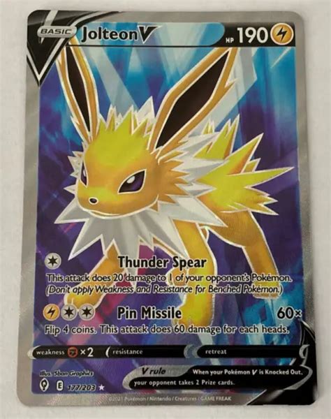 Pok Mon Jcg Jolteon V Evolving Skies Holo Ultra Rare Eb Eur