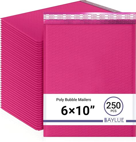 Amazon Baylue Hot Pink Small Poly Bubble Mailers X Inch