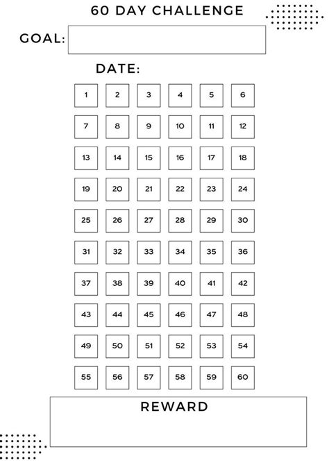 Day Challenge Goal Setting Progress Tracker Habit Forming A