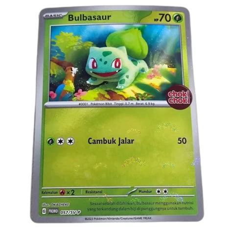 Jual Kartu Pokemon TCG Indonesia Bulbasaur Hologram Foil Promo Choki