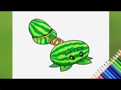 How To Draw Melon Pult Plants Vs Zombies 2 YouTube