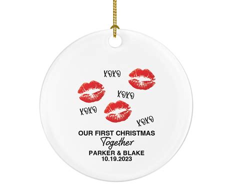 Engaged Mr Mrs Married Personalized Christmas Ornament Together Couple