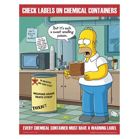 Safetypostercom Simpsons Safety Poster English 17 X 22 1 Ea